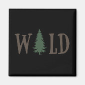 Pijnbomen in het wilde bos magneet (Voorkant)