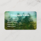 Pijnbomen in Mist Misty Mountain natuur Art Visitekaartje (Achterkant)