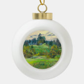 Pijnbomen Keramische Bal Ornament (Voorkant)