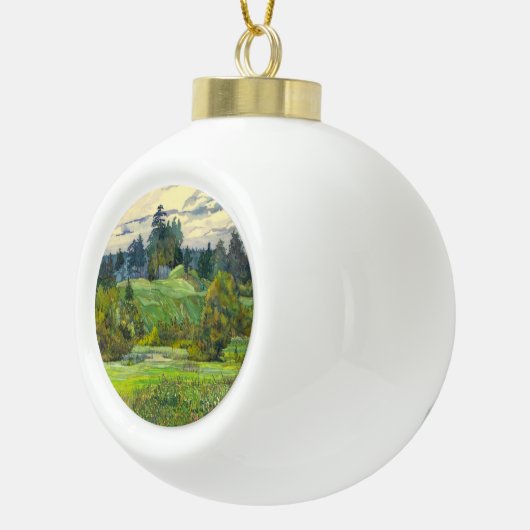 Pijnbomen Keramische Bal Ornament (Rechts)
