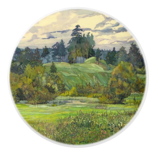 Pijnbomen Keramische Knop (Voorkant)