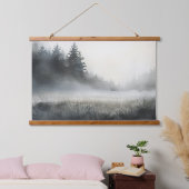 Pijnbomen Meadow Low Lying Fog Hangend Wandkleed (Slaapkamer)