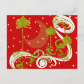 Pijnbomen met maan- briefkaart (Voorkant)