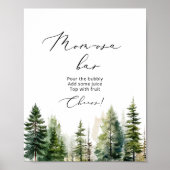 Pijnbomen minimalistisch bos Mom-osa bar Poster (Voorkant)