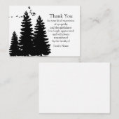 Pijnbomen na begrafenis Dank je kaarten Notitiekaartje (Voorkant / Achterkant)