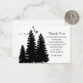 Pijnbomen na begrafenis Dank je kaarten Notitiekaartje (Voorkant / Achterkant in situ)