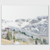 PIJNBOMEN NEAR MOUNTAIN DEKT MET SNEEUW CADEAUPAPIER (Vlak)