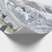 PIJNBOMEN NEAR MOUNTAIN DEKT MET SNEEUW CADEAUPAPIER (Hoek)