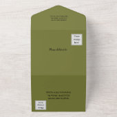 Pijnbomen Olijf Groene Herfst Bruiloft All In One Uitnodiging (Buitenkant)