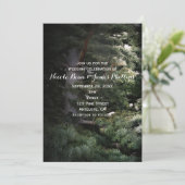 Pijnbomen Rustic Forest Bossen Wedding Invitations Kaart (Staand voorkant)