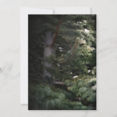 Pijnbomen Rustic Forest Bossen Wedding Invitations Kaart (Achterkant)