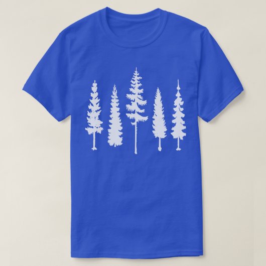 Pijnbomen silhouetten t-shirt (Design voorkant)