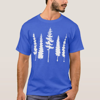 Pijnbomen silhouetten t-shirt
