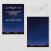 pijnbomen sneeuwwinter bruiloft informatiekaartje (Voorkant / Achterkant)