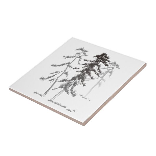 Pijnbomen Tegeltje (Zijkant)