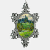 Pijnbomen Tin Sneeuwvlok Ornament (Links)