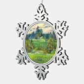 Pijnbomen Tin Sneeuwvlok Ornament (Rechts)