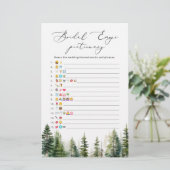 Pijnbomen vrijgezellenfeest emoji pictionary spel (Staand voorkant)