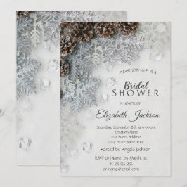 pijnbomen, Vrijgezellenfeest met sneeuwvlokken Kaart