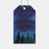 Pijnbomen Waterverf rustieke bruiloft gunst Labels Cadeaulabel (Achterkant)