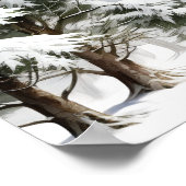 Pijnbomen Winter Onederland Verjaardag Welkom Poster (Hoek)