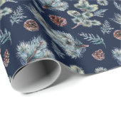 Pijnbont Waterverf kerstvakantie cadeau Cadeaupapier (Rol Hoek)