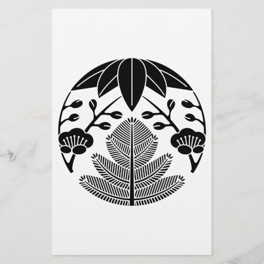Pijnboom bamboe ume briefpapier (Voorkant)
