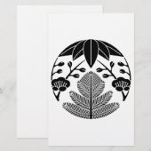 Pijnboom bamboe ume briefpapier (Voorkant / Achterkant)