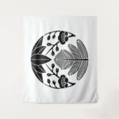 Pijnboom bamboe ume wandkleed (Voorkant)