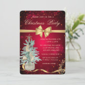 Pijnboom, Bow, rendierkerstfeest Kaart (Staand voorkant)