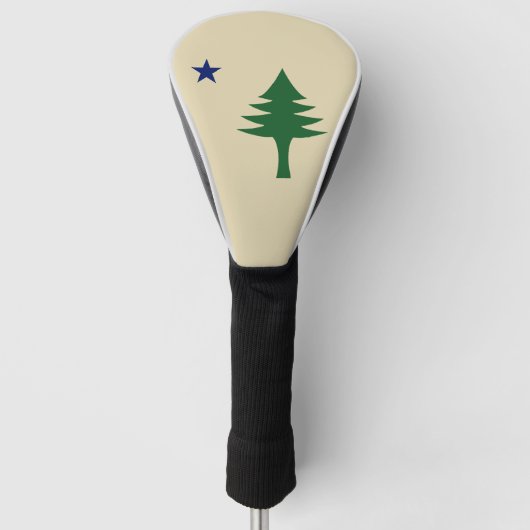 Pijnboom en ster 1901 vlag van Maine State Golfheadcover (Voorkant)