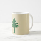 Pijnboom en ster 1901 vlag van Maine State Koffiemok (Voorkant rechts)