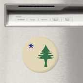 Pijnboom en ster 1901 vlag van Maine State Magneet (Insitu (Vaatwasser))