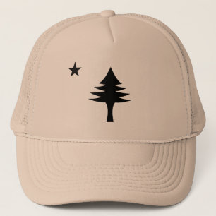 Pijnboom en ster 1901 vlag van Maine State Trucker Pet