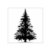 Pijnboom, evergroene boom, kerstboom rubberstempel (Afrduk)