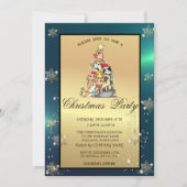 Pijnboom, katten, Snowflakes Company Party Kaart (Voorkant)