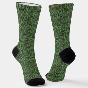Pijnboom met kerst op bessen sokken
