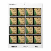 Pijnboom op het label voor de parkkaars (Full Sheet)