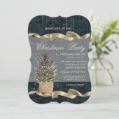 Pijnboom, pine-kegels, sneeuwkerst kaart (Staand voorkant)