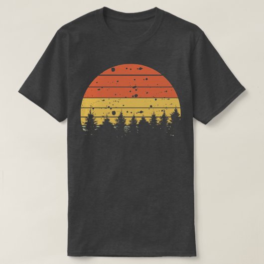 Pijnboom Retro Silhouet 4 T-shirt (Design voorkant)
