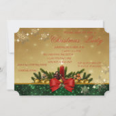 Pijnboom, Rode Kaars, Bow, kerstfeest van het bedr Kaart (Voorkant)