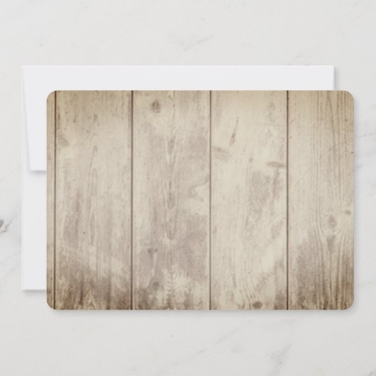 Pijnboom, String Lights, Wood textuur Kerstmis Kaart (Achterkant)