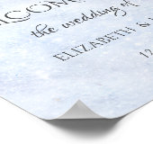 Pijnboom takken, Sneeuw String Lights Bruiloft Poster (Hoek)