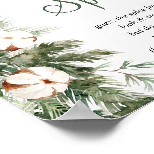 Pijnboom Winter Naam Die Specerij Bruidsborrel Bor Poster (Hoek)