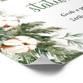 Pijnboom Winter Selfie Station Bruidsfeest Bord Poster (Hoek)