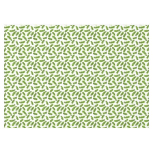 Pijnboombladeren op witte tablet tafelkleed (Voorkant (Horizontaal))