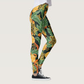 Pijnboombladeren, sterren: feestelijk patroon leggings (Rechts)