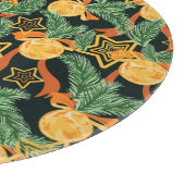 Pijnboombladeren, sterren: feestelijk patroon snijplank (Hoek)