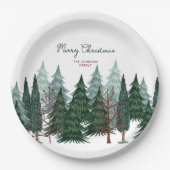 Pijnboombos | Kerstvakantie Papieren Bordje (Voorkant)