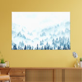 Pijnboombos onder een deken van sneeuw canvas afdruk (Insitu (Woonkamer))